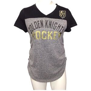 Women's Golden Knights Hockey Tee - Gray and Black